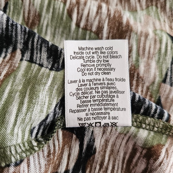 VERONICA BEARD Porter Camouflage Print Puff Long Sleeve Pullover Top Sz XS - Picture 9 of 12